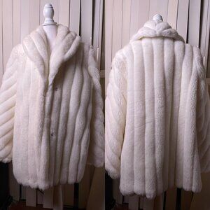 Monterey Luxurious White Fur Coat 1970's 1980's